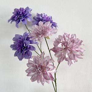 <b>Artificial</b> Dahlias <b>Bouquet</b> Silk Flower High Simulation Wedding Home Decor Photography Props - Product Image 3