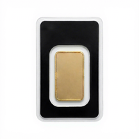 Nouvelle barre de lingot d'or plaqué or 24 carats en laiton massif de 1 once (1 UNZE) avec numéro de série, artisanat métallique suisse