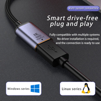 Adaptateur USB-C JILIAN Neuf Haute Résolution 4K 60Hz pour Ordinateur Portable/PC, Caméra, Boîtier en Alliage d'Aluminium, Or 30 Microns DC