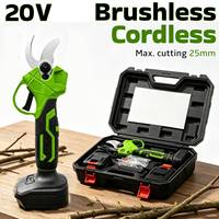 Sécateur d'arbre sans fil Vertak 20V sans balais, capacité de coupe de 25 mm, cisaille électrique à batterie pour la taille des branches fraîches