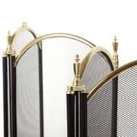 Écran de cheminée moderne en fil de fer à 4 panneaux, durable, pour foyer intérieur, protection contre les étincelles