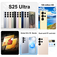 Smartphone Original S25 Ultra 5G 16 Go + 1 To Double SIM Caméra Arrière 108 MP Anglais LTE+CDMA Cellulaire Processeur Deca Core Écran AMOLED QHD 144 Hz