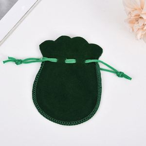 Pochettes à bijoux en velours faites à la main avec cordon de serrage, sacs de rangement compacts en forme de gourde pour chevillères, breloques et perles culturelles - Product Image 4