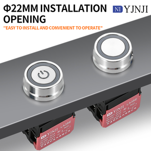 Interrupteur à bouton-poussoir étanche IP65 LA38-D 22mm, à retour, momentané, verrouillable, auto-réinitialisable/verrouillable, encastré plat, arrêt d'<span class=keywords><strong>urgence</strong></span>, démarrage - Product Image 5