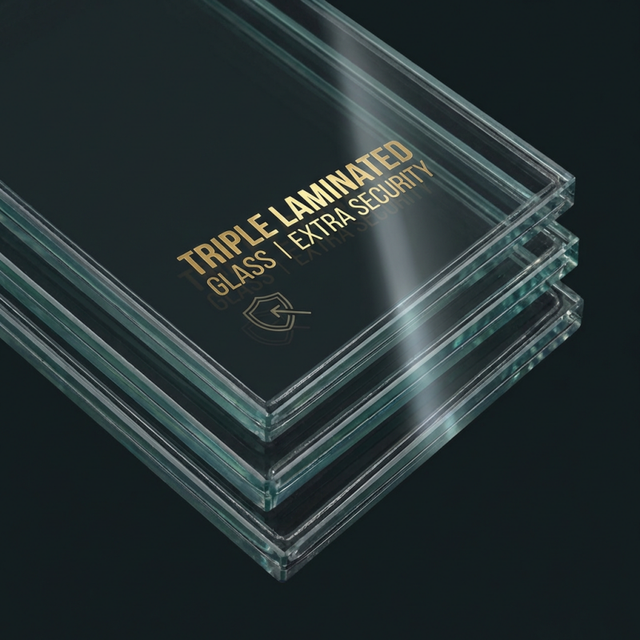 Premium 10-12mm Laminated Safety Glass for Bank Security Glazing & Bulletproof Barriers - UL Level 3