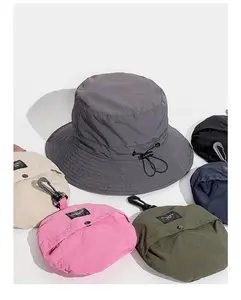 fashion ladies uv protection waterproof Nylon Sun Casual Image Printed bucket fishing hats with custom logo For Adults