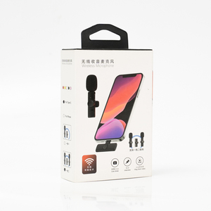 Custom logo Recyclable Rigid Cardboard Electronic Products <b>Gift</b> Drawer <b>Box</b> Wireless Microphone Paper Packaging Boxes - Product Image 1