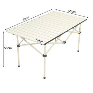 Ruida Modern Outdoor Alumínio <span class=keywords><strong>Folding</strong></span> <span class=keywords><strong>Table</strong></span> Trestle Base Liftable Egg Roll White Car Portátil Camping Piquenique Altura Ajuste - Product Image 6