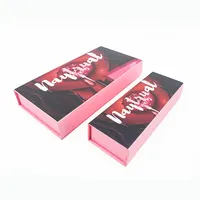 Contenitori di regalo magnetici rosa vuoti su misura all'ingrosso dell'etichetta privata che imballano le scatole liquide del rossetto della lucidalabbra cosmetica