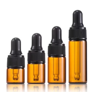 Mini Flacone Contagocce in Vetro Ambrato <span class=keywords><strong>per</strong></span> Oli Essenziali e Profumi, Fiala Portatile con Tappo Dorato <span class=keywords><strong>per</strong></span> Cosmetici e Sieri - Product Image 3