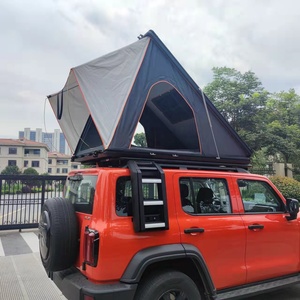 Odm/oem ขนาดใหญ่4X4รถกระบะรถบรรทุกเต็นท์สามเหลี่ยมบนชั้นดาดฟ้าเต็นท์อลูมิเนียมพับรถเต็นท์ตั้งแคมป์บนหลังคา OEM กลางแจ้ง - Product Image 1