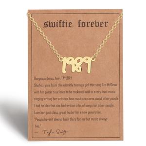 Álbum Música Inspirado Palabras <span class=keywords><strong>Taylor</strong></span> Swiftie Fans Collar de Amistad de acero inoxidable para niñas - Product Image 5