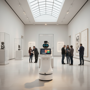 Intelligenter Empfangsroboter mit Sprach- und Gesichtserkennung, Android OS, 15,6-Zoll-Bildschirm, Open SDK, Unterstützt Sekundärentwicklung für Hotels und Museen - Product Image 1