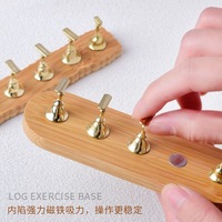 5/10 pièces Nail Art affichage magnétique porte-ongle faux ongle pointe pratique support en bois support de Base pour Salon d'art bricolage et outils de pratique