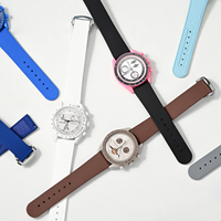 Mehrfarbiges FKM Gummi-Uhrenarmband mit Faltschließe 20mm Schnellverschluss Segeltuch-Textur Fluorkautschuk-Uhrenband für Smartwatch