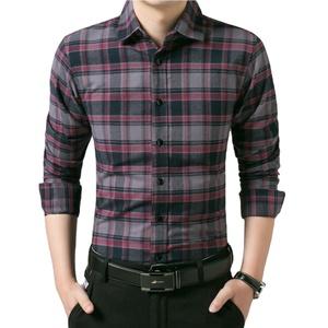 Camicia a Quadri in Puro Cotone OEM per <span class=keywords><strong>Uomo</strong></span>, Manica Lunga, Casual, con Bottoni - Product Image 1