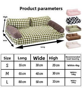 Medium Large Small Animal <b>Pet</b> Bed Removable Cover Deluxe Washable <b>Sofa</b> Lair Mat Soft Cozy Warm Scratch Wear Fashion Cloth Carton - Product Image 4