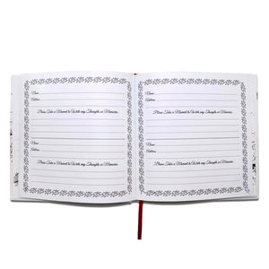 Capa dura personalizada Memorial Guest Book Papel Kraft com impressão offset Tampa De Papelão Revestida Número do modelo Cartões - Product Image 4