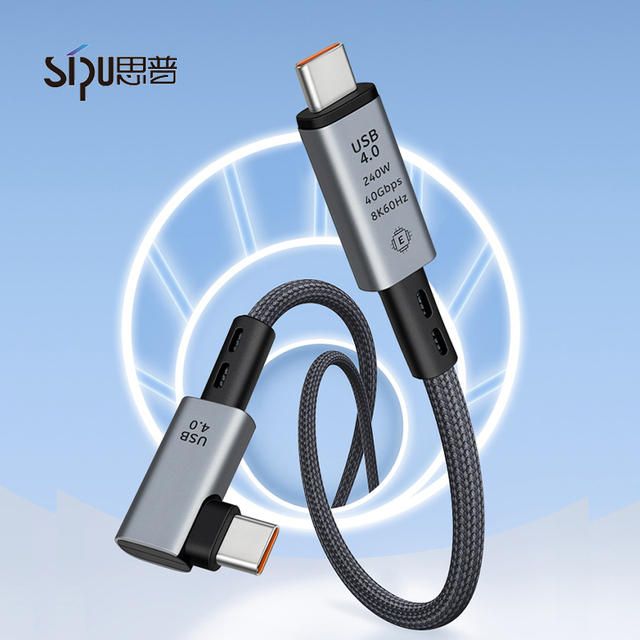 Customize 40Gbps 8K 60HZ Video Usb4 USB3.2 Type C to Type C Cable 240W 100W 48V 20V 5A Nylon Braided Cable Fast Charging