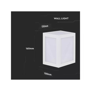 12W LED parete lanterna 4000K corpo bianco stile moderno IP65 impermeabile Applique lampada per uso esterno 360 gradi SKU-8335 parete