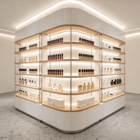 Étagères de présentation de parfums et de maquillage personnalisables, idéales pour les magasins