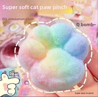 Jouet anti-stress en forme de gaufre en caoutchouc ultra-doux en forme de patte de chat pour tous les âges