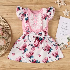 Produits de qualité, ensemble de vêtements pour bébé fille brodé de fleurs, 2 pièces, ensembles de robes brodées, pyjamas pour enfants, vestes pour enfants, robes pour filles - Product Image 1