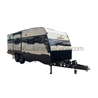 Camping-car de voyage mobile pour 2 personnes, grande caravane avec cuisine, salle de bain et toilettes