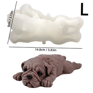 Shar Pei Silicone Cake Mold Lying Dog Shape For Jelly Pudding Dessert Baking Molding Tool Transparent White - Product Image 5