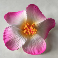 M03437 Fleurs artificielles d'hibiscus en PE à prix abordables pour la décoration de mariages et de fêtes à domicile