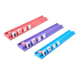 4 Pcs/set American Mahjongg Rack Jeu de société Règle de jeu en bois Mahjong Racks Magnets - Product Image 2