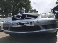 Utilizado para Mercedes SL R230, kit de carrocería de fibra de vidrio tipo A, con faldón lateral de parachoques delantero, parachoques trasero