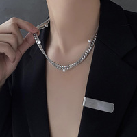 Collier chaîne pour homme en acier inoxydable avec perles de bambou – Tendance, haut de gamme, audacieux, inspiré des designers – Indispensable et polyvalent