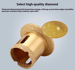 Ensemble de forets diamantés à double couche pour marbre, pierre, carrelage céramique, verre, pour l'ouverture de bassins dans les éviers inférieurs, pour utilisation avec une perceuse à maçonnerie - Product Image 5