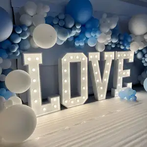 Groothandel Grote 3ft Metalen Partytent Letters Staat 4ft Gigantische Liefde Led Licht Op Trouwen Met Mij Trouwtent Letters Baby Cijfers