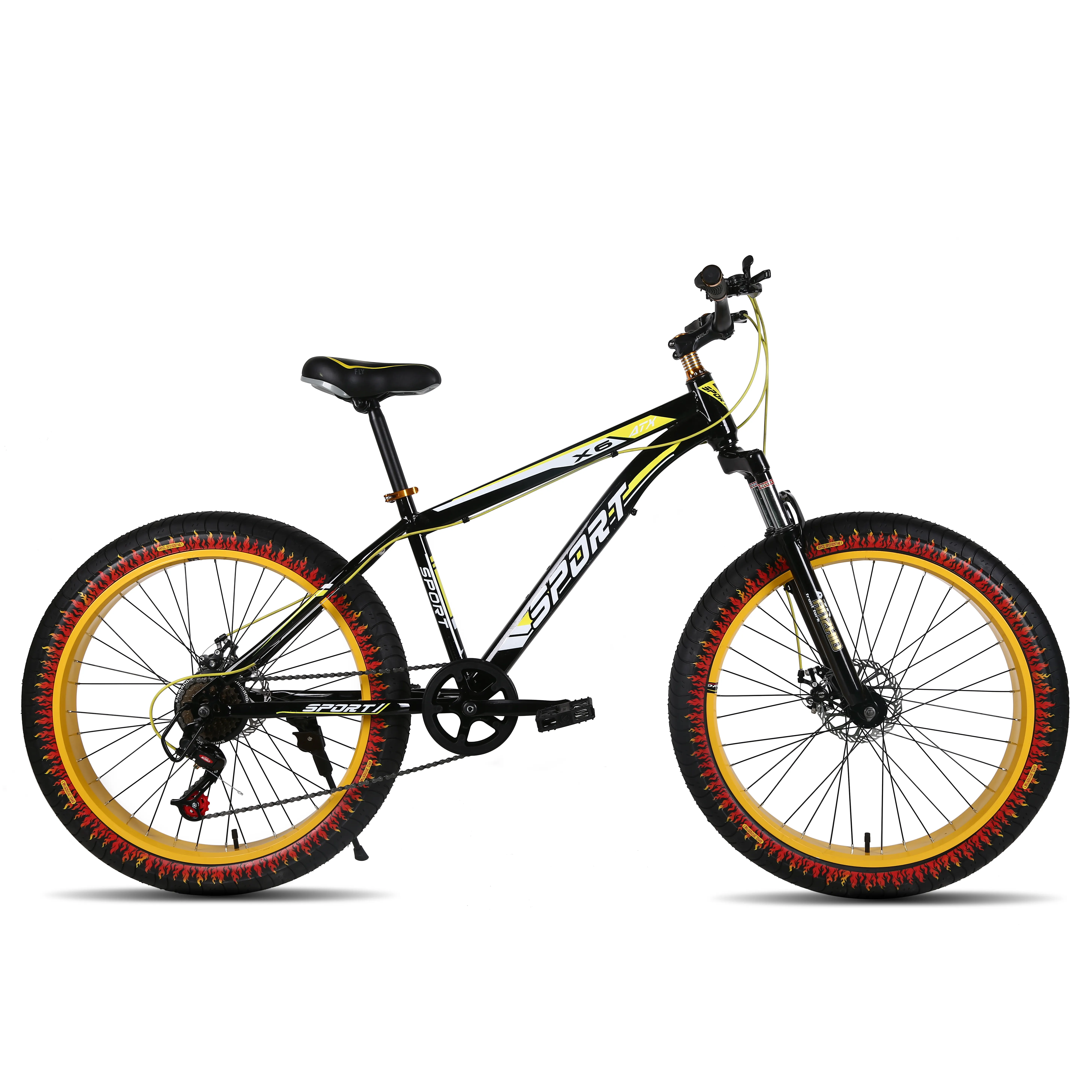 China-Made 26-Inch Alloy Snow Bicycle 27-Speed Mountain Bike with Big Wheels and Disc Brake for Sale for Men