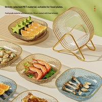 Plateau de service exquis en os, motif uni, moderne et minimaliste, qualité alimentaire, luxe discret, pour table de salle à manger, plateau à déchets, dîner de banquet