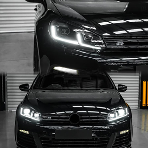 Feux avant HCMOTIONZ pour <span class=keywords><strong>Volkswagen</strong></span> <span class=keywords><strong>Golf</strong></span> 6 MK6 2008-2013, projecteur à ligne blanche, ensemble de feux avant de voiture - Product Image 4