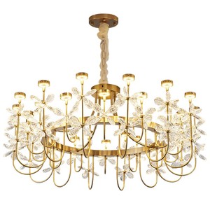 Lámpara de Araña de Cristal de Lujo, LED, Base Redonda para Bombilla E27, 3 Años de Garantía, Modelo Diamante Flor para Sala de Estar, Villa o Habitación Principal - Product Image 5