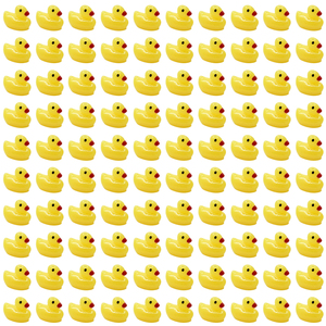 งานฝีมือเรซิ่นรูปเป็ดน้อย 100 ชิ้น สำหรับทำเครื่องประดับ DIY ของตกแต่งรูปสัตว์ ของตกแต่งภูมิทัศน์ - Product Image 1