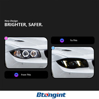 Feux avant LED adaptés aux BMW Série 1 E87 de 2004 à 2011, modification des phares, double couleur LED, feux de jour, lentille
