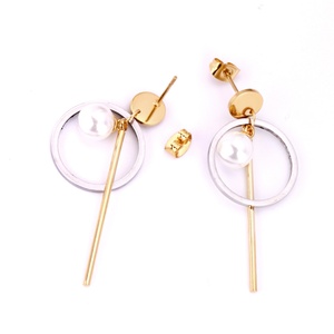 Asonsteel - Pendientes de Aro Colgantes de Acero Inoxidable con Baño de Oro, Último Diseño en Joyería para Mujer - Product Image 5