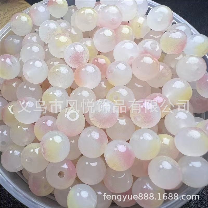 A9#amarillo cardamomo [cuentas de dos tonos de 8 mm]