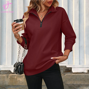 Loveda all'ingrosso <span class=keywords><strong>felpa</strong></span> alla moda Y2K <span class=keywords><strong>con</strong></span> collo semiaperto e Zip 1/4 ampia a manica <span class=keywords><strong>lunga</strong></span> Versatile - Product Image 5