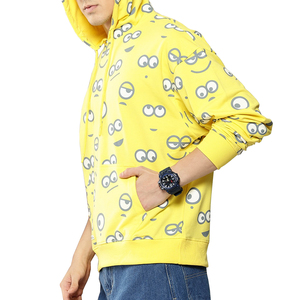 ODM Sweat-shirts à capuche pour hommes de haute qualité, streetwear, vente en gros, logo personnalisé imprimé, 100% coton, tissu polaire - Product Image 3