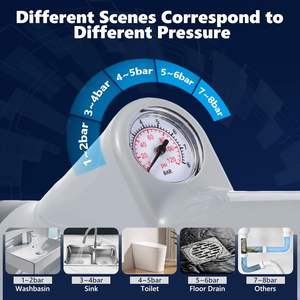 Herramienta Neumática para Desatascar Drenajes de Piso, Desatascador de Alta Presión, Desatascador Eléctrico para Inodoros - Product Image 3