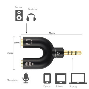 Ele-Gate 3.5mm Stereo Audio Splitter <b>Headphone</b> Microphone <b>Adapter</b> for Cell Phone Xbox - Product Image 3