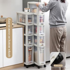 Cho thuê nhà bếp Tủ lưu trữ Tủ lưu trữ hẹp không gian nhỏ Tủ lưu trữ bánh sandwich có bánh xe - Product Image 4