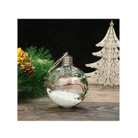 Boule lumineuse LED transparente créative DIY de haute qualité pour décoration de sapin de Noël et d'anniversaire