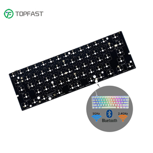 กวางโจวผลิต <span class=keywords><strong>GK61</strong></span>ผ่าน ELLE รองรับ Rgb ประเภท C Hot Swap Oem 60% แป้นพิมพ์แบบมีสาย Pcb - Product Image 2